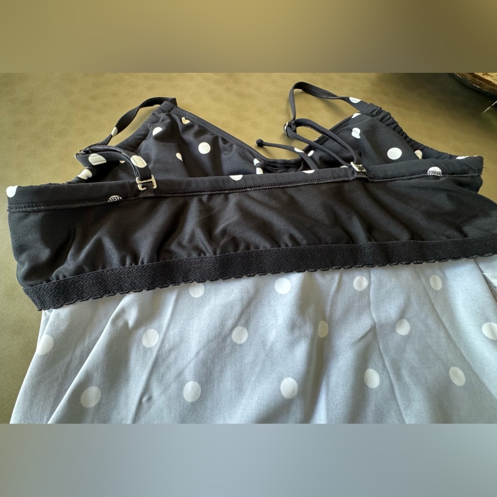 Land’s End Tankini, Size 16, Black & White Polka Dot - Picture 8 of 9